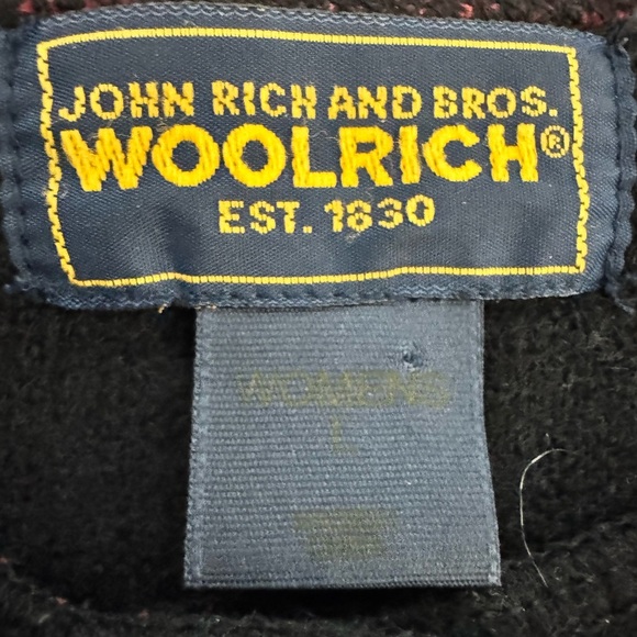 Woolrich Vtg L Moose Embroidered Vest Black Wool Beaded Patchwork Grandma Cabin - Picture 7 of 8